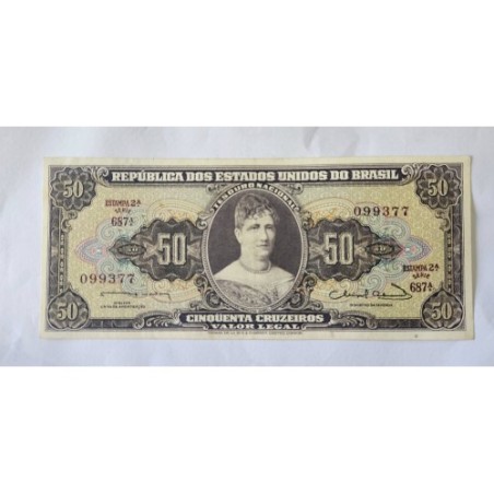 Cédula Brasil 50 cruzeiros C093 FE