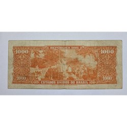 Cedula Brasil 1000 cruzeiros C104 autografada rara Mbc