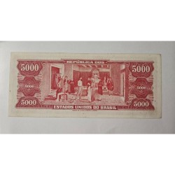 Cédula Brasil 5000 cruzeiros C107 MBC-soberba