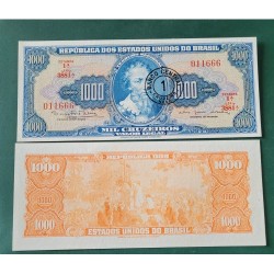 Cédula do Brasil 1 cruzeiro novo C120 FE