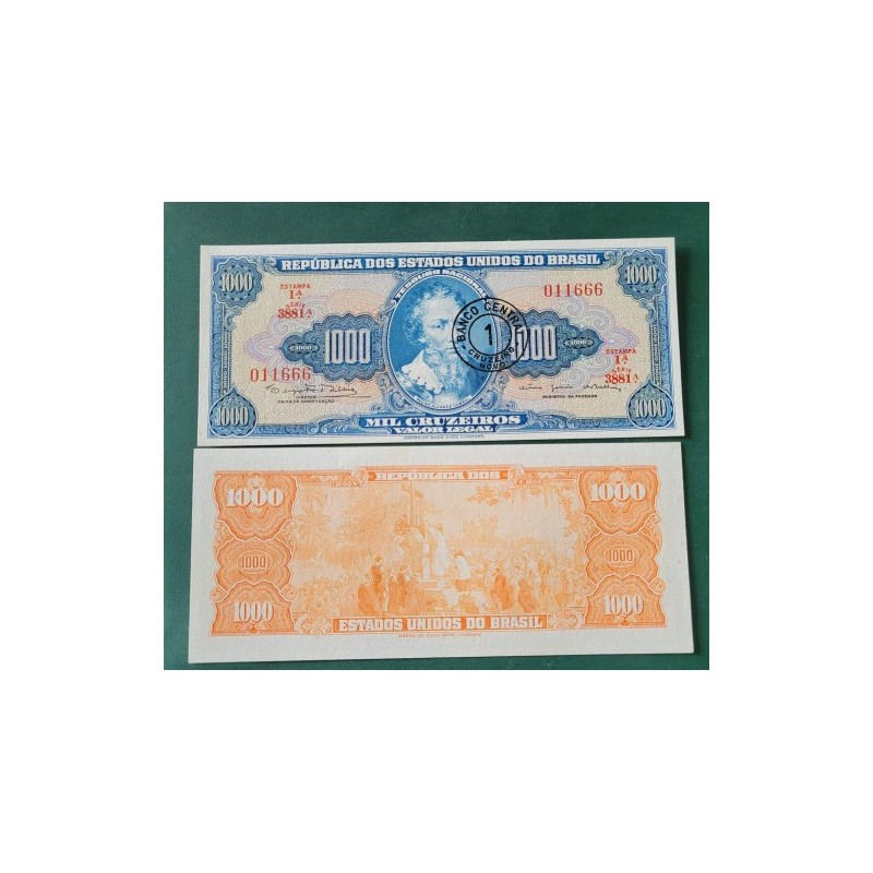Cédula do Brasil 1 cruzeiro novo C120 FE