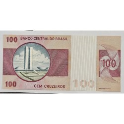 Cédula Brasil 100 cruzeiros C146b FE Gola baixa
