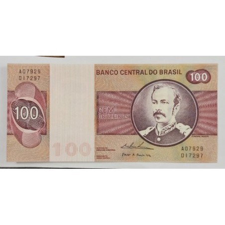 Cédula Brasil 100 cruzeiros C146b FE Gola baixa