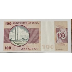 Cédula Brasil 100 cruzeiros C147a asterisco FE