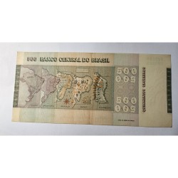 Cédula Brasil 500 cruzeiros C148 1972 Serie Raças escassa Mbc