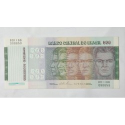 Cédula Brasil Série Raças 500 cruzeiros C150 FE Sesquicentenario Independencia