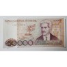 Raridade para colecionadores: cédula de 50.000 Cruzeiros com Osvaldo Cruz, série de REPOSIÇÃO (asterisco no número de série). Em