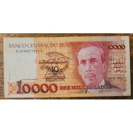 Cédula Brasil 10 cruzeiros novos C202 Soberba-Fe