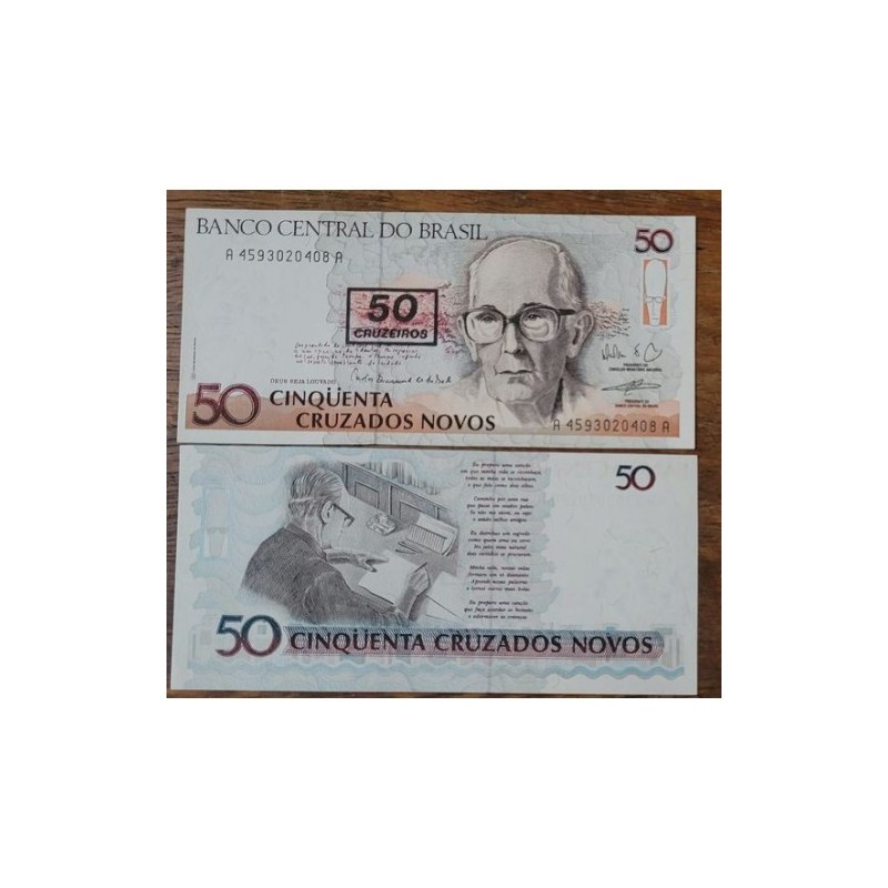 Cédula Brasil C210 50 cruzeiros FE