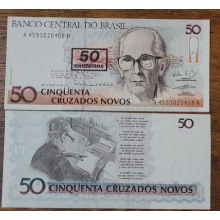 Cédula Brasil C210 50 cruzeiros FE