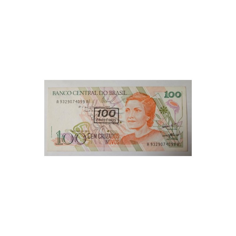 Cédula Brasil 100 cruzeiros C211 Soberba