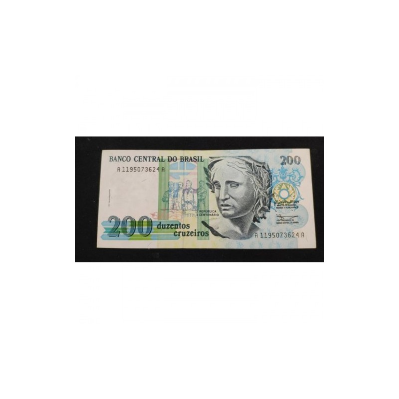 Cédula Brasil 200 cruzeiros C215 Flor de Estampa