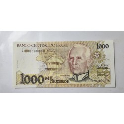 Cedula Brasil 1000 cruzeiros C217a asterisco  Soberba