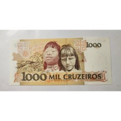 Cedula Brasil 1000 cruzeiros C217a asterisco  Soberba
