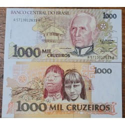 Cédula Brasil 1000 cruzeiros C217 FE