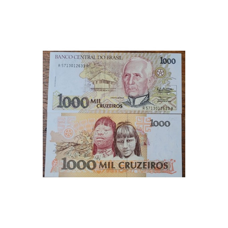 Cédula Brasil 1000 cruzeiros C217 FE