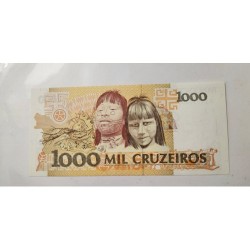 Cédula Brasil 1000 cruzeiros C218 FE