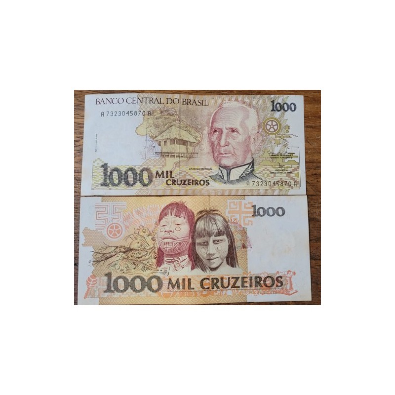 Cédula Brasil 1000 cruzeiros C218 Soberba
