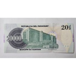 Cédula do Paraguai 20 mil guaranis FE 2017