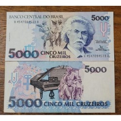 Cédula Brasil  5000 cruzeiros C219 Soberba