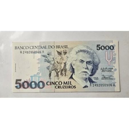 Cedula Brasil 5000 cruzeiros C219 FE