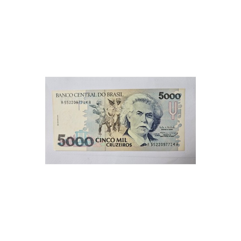 Cédula Brasil 5000 cruzeiros C221 FE