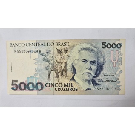 Cédula Brasil 5000 cruzeiros C221 FE
