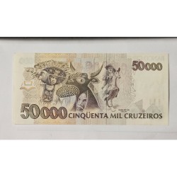 Cédula Brasil 50 mil cruzeiros C226 Câmara cascudo FE