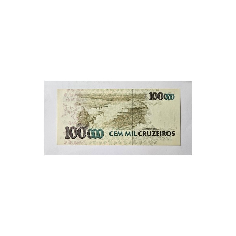 Cédula Brasil 100 mil cruzeiros C227 FE