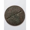 Moeda Brasil Império 40 réis 1827 R com talho da lei