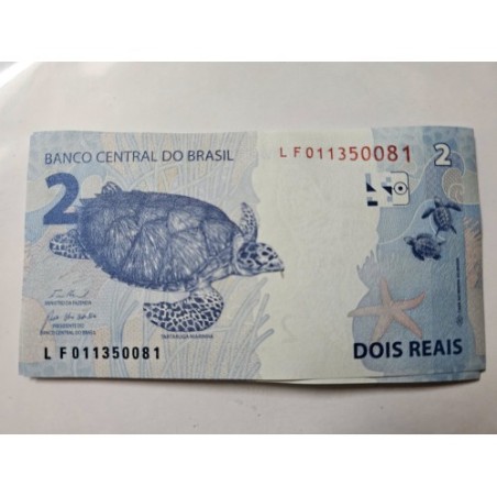 Cedula do Brasil 2 reais LF FE