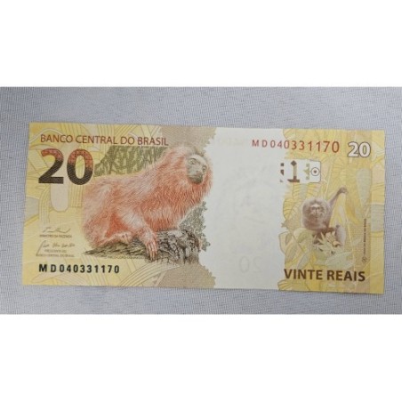 Cedula Brasil 20 reais MD FE