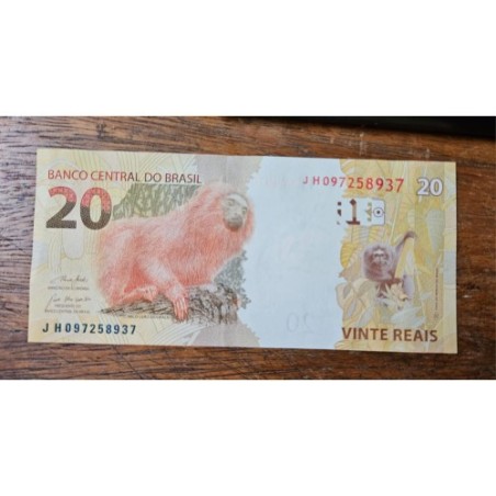 Cédula Brasil 20 reais Letras JH FE