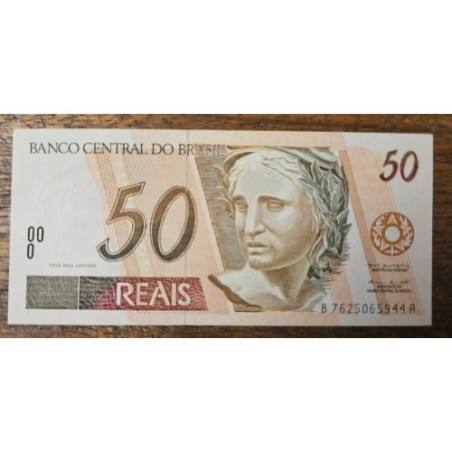 Cédula Brasil 50 reais C317 FE primeira Familia