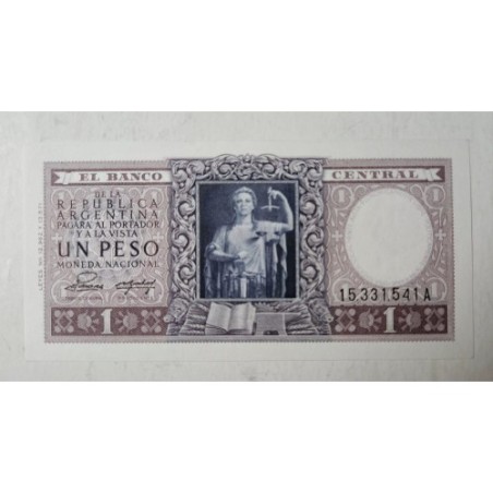Cédula da Argentina 1 peso P260B FE Comemorativa