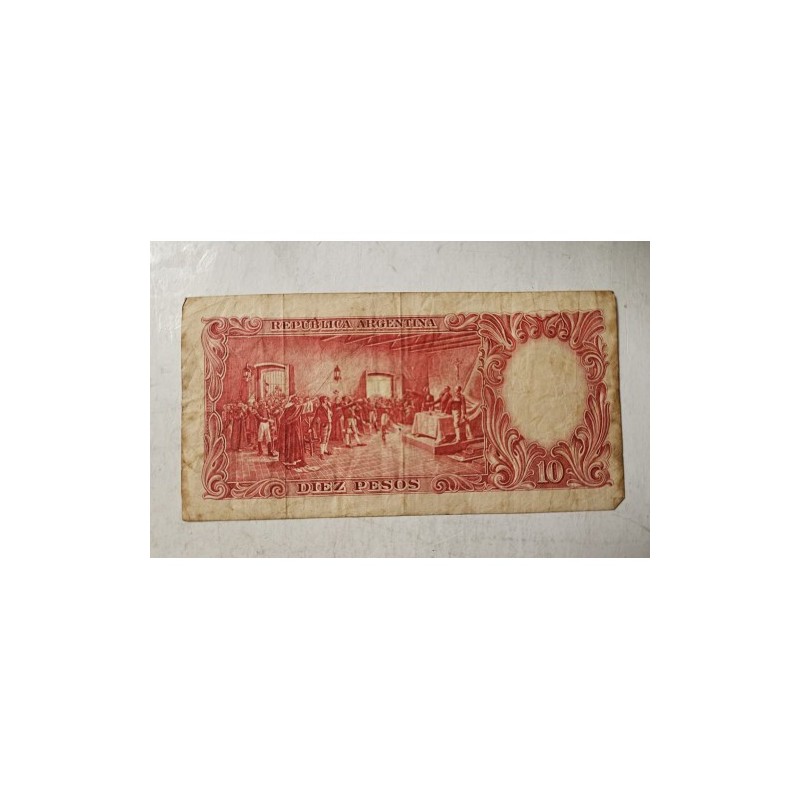Cédula Da Argentina 10 Pesos P265 Mbc