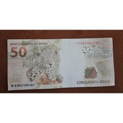 Cédula Brasil 50 reais NG Haddad FE