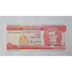 Cédula de Barbados 1 dolar 1973 P29 FE