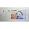 Cédula da Argentina 2 pesos convertibles P346a FE