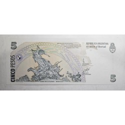 Cédula da Argentina 5 pesos convertibles P347a FE