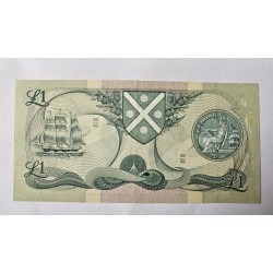 Cédula da Escocia 1 libra P111b Soberba leve dobra central