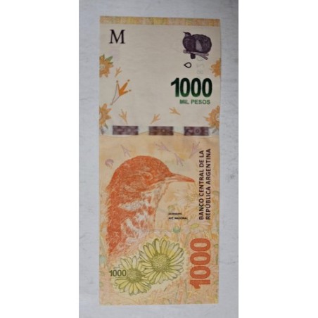 Cédula da Argentina 1000 pesos FE