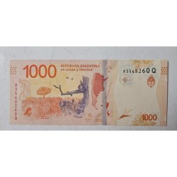 Cédula da Argentina 1000 pesos FE