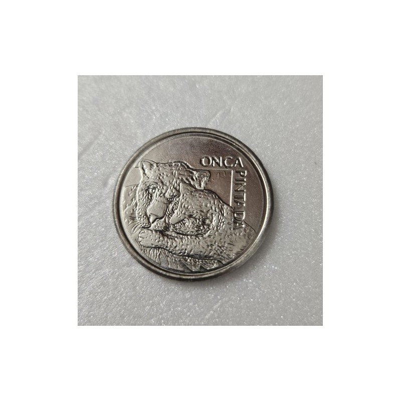 Moeda do Brasil 50 cruzeiros Reais Onça 1993 V434 Soberba