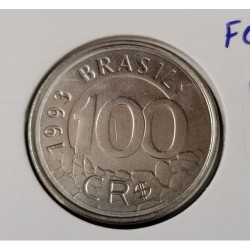 Moeda Brasil 100 cruzeiros 1993 lobo guará Soberba