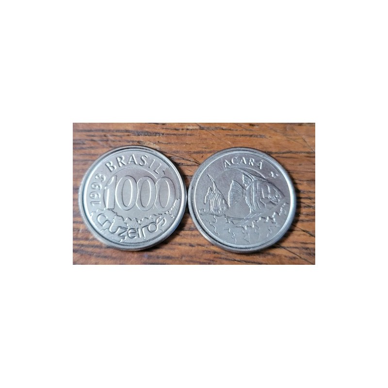 V428 Moeda brasil 1000 cruzeiros 1993 acara soberba
