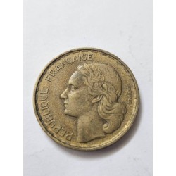 Moeda 50 Francos França 1951 - República Francesa - Galo e Marianne - Alumínio Bronze