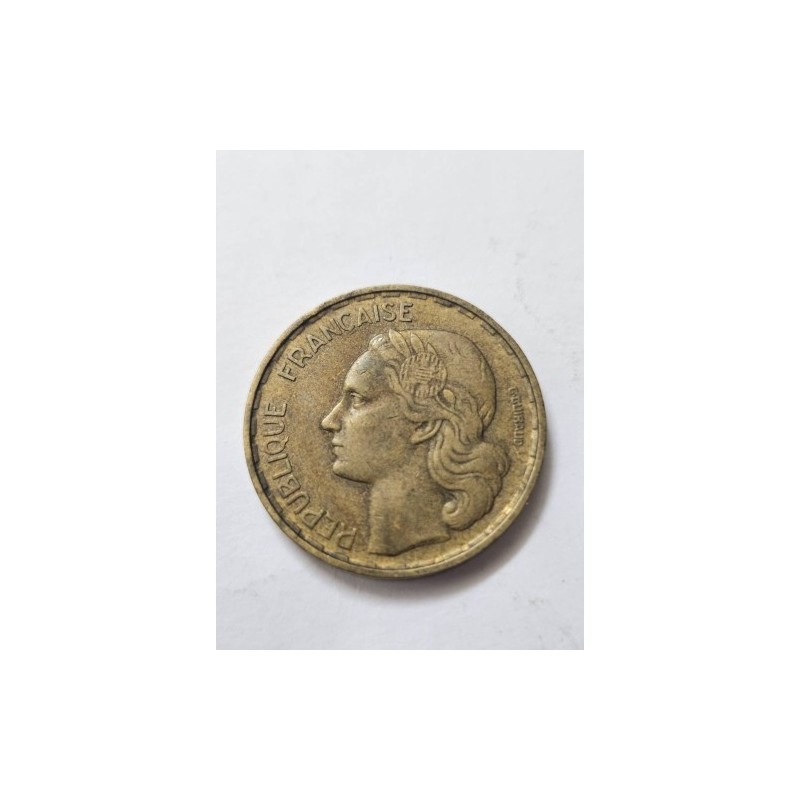 Moeda 50 Francos França 1951 - República Francesa - Galo e Marianne - Alumínio Bronze