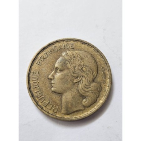 Moeda 50 Francos França 1951 - República Francesa - Galo e Marianne - Alumínio Bronze