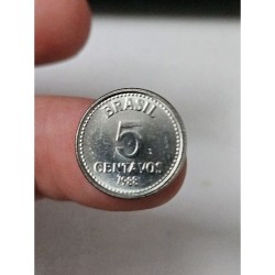 Moeda Brasil 5 centavos 1988